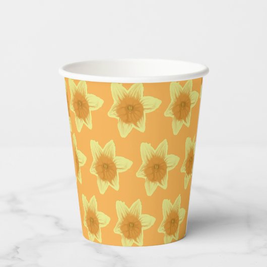Daffodil Papieren bekers (Achterkant)