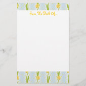 Daffodil Pattern Briefpapier (Voorkant)