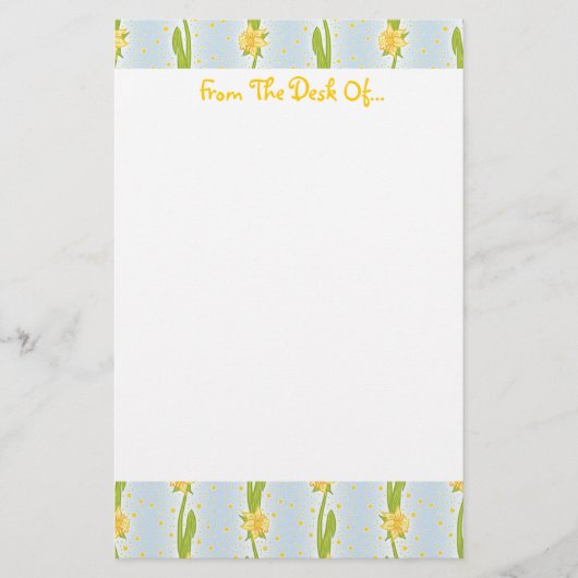 Daffodil Pattern Briefpapier (Voorkant)