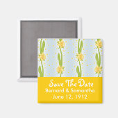 Daffodil Pattern Magneet (Voorkant / Achterkant)