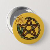 Daffodil Pentacle Ostara Art Ronde Button 7,6 Cm (Voorkant /achterkant)