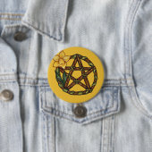 Daffodil Pentacle Ostara Art Ronde Button 7,6 Cm (In situ)