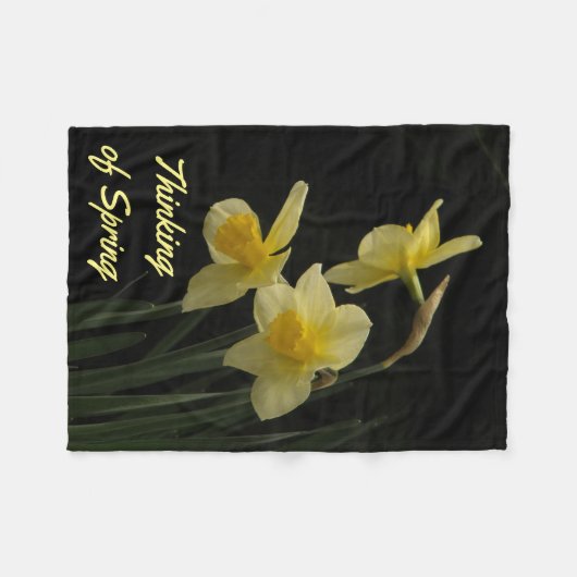 Daffodil Photo Blanket Fleece Deken (Voorkant (Horizontaal))