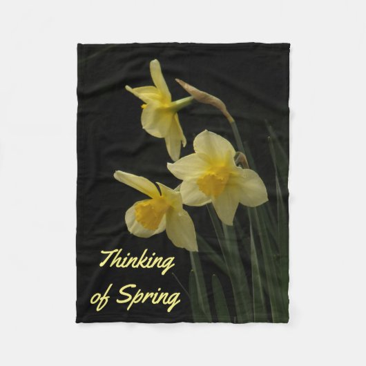 Daffodil Photo Blanket Fleece Deken (Voorkant)