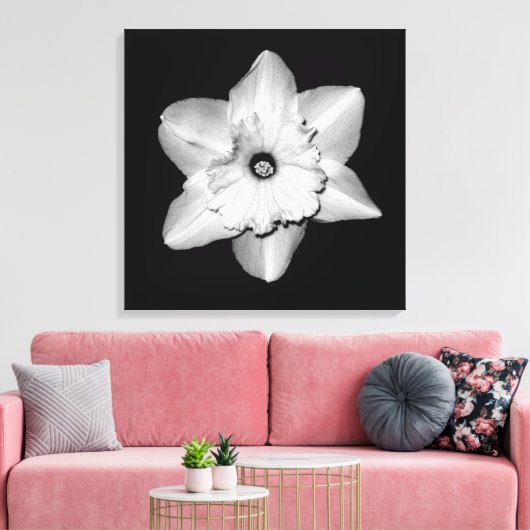 'Daffodil Portrait' Ingepakt Canvas Print (Insitu (Woonkamer))