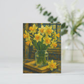 Daffodil Postcard Briefkaart (Staand voorkant)