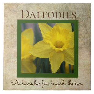 Daffodil Quote Spring Flower Tegeltje