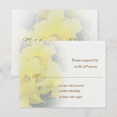 Daffodil-reactiekaarten RSVP Kaartje (Voorkant / Achterkant)