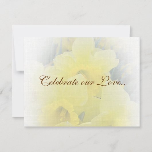 Daffodil-reactiekaarten RSVP Kaartje (Achterkant)