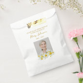 Daffodil Seed Packet Memorial Funeral Favor Bag Bedankzakje (Gezegeld)