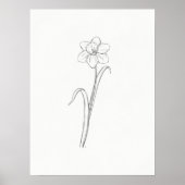 Daffodil Sketch Print (Voorkant)