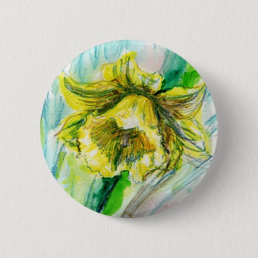 Daffodil Spring Button Badge (Voorkant)
