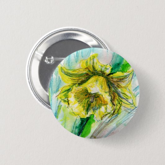 Daffodil Spring Button Badge (Voorkant /achterkant)
