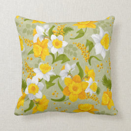 Daffodil Spring Chic Modern Floral Kussen