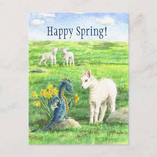 Daffodil Spring Dragon briefkaart (Voorkant)