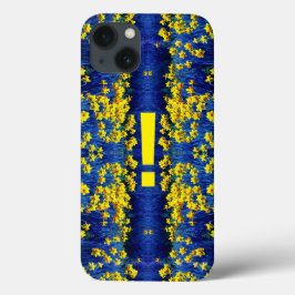 Daffodil Spring Exclamation Mark Yellow Blue Case-Mate iPhone Case