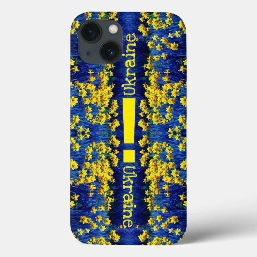 Daffodil Spring Exclamation Yellow Blue Ukraine Case-Mate iPhone Case (Achterkant)