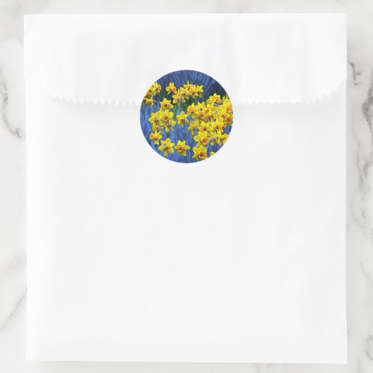 Daffodil Spring Fantasy Ronde Sticker (Tas)