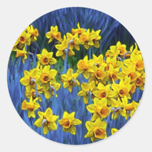 Daffodil Spring Fantasy Ronde Sticker