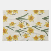 Daffodil Spring Floral in Soft Yellow and Green 5 Theedoek (Horizontaal)