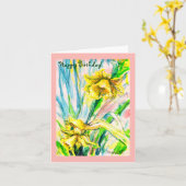 Daffodil Spring Kaart (Gele Bloem)