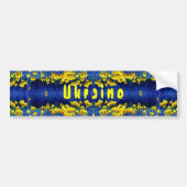 Daffodil Spring Ukraine Yellow Blue Bumpersticker (Voorkant)