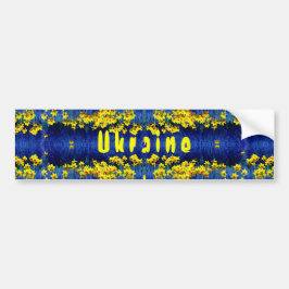 Daffodil Spring Ukraine Yellow Blue Bumpersticker