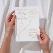Daffodil Spring Wedding Invitation Kaart