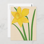 Daffodil Springtime Geel bloemenontwerp Briefkaart (Voorkant / Achterkant)