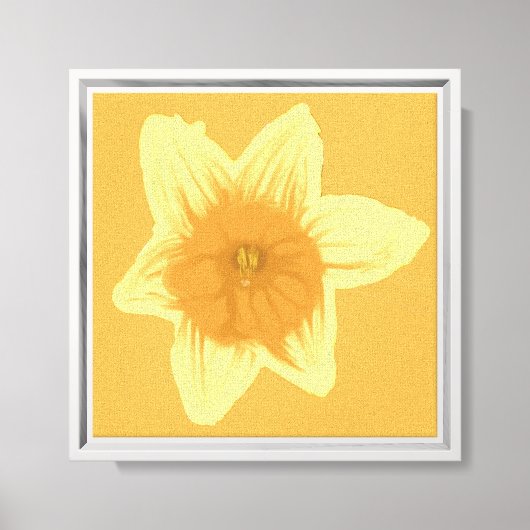 Daffodil Square Canvas Art Afdruk (Voorkant)