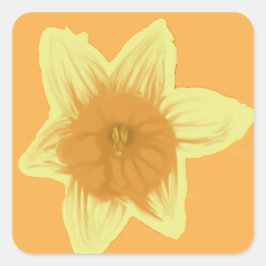 Daffodil Square Sticker Sinaasappel Yellow