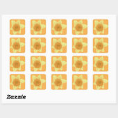 Daffodil Square Sticker Sinaasappel Yellow (Vel)