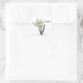 Daffodil-Sticker Vierkante Sticker (Tas)