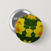 Daffodil Symmetry mei 2013 Ronde Button 5,7 Cm (Voorkant /achterkant)