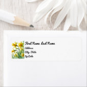 Daffodil terug adres Sticker, maart Birthflower Etiket (Insitu)