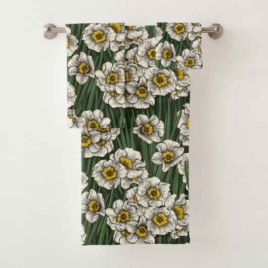 Daffodil tuin bad handdoek (Insitu)