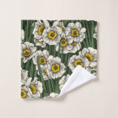 Daffodil tuin bad handdoek (Wasdoekje)