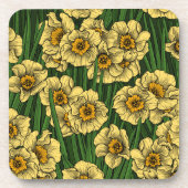 Daffodil tuin bier onderzetter (Voorkant)