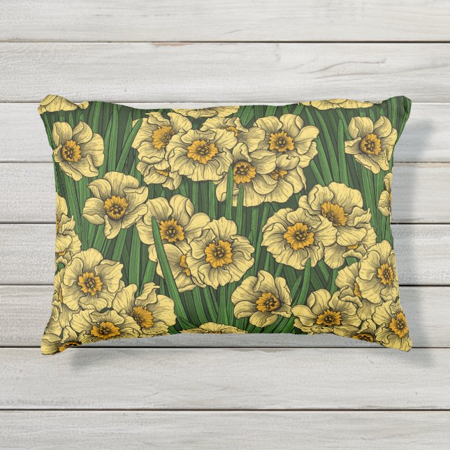 Daffodil tuin buitenkussen (Voorkant)