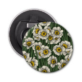 Daffodil tuin button flesopener (Voorkant)