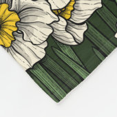 Daffodil tuin fleece deken (Hoek)