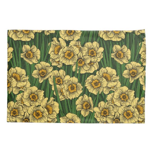 Daffodil tuin kussensloop (Achterkant-Links)