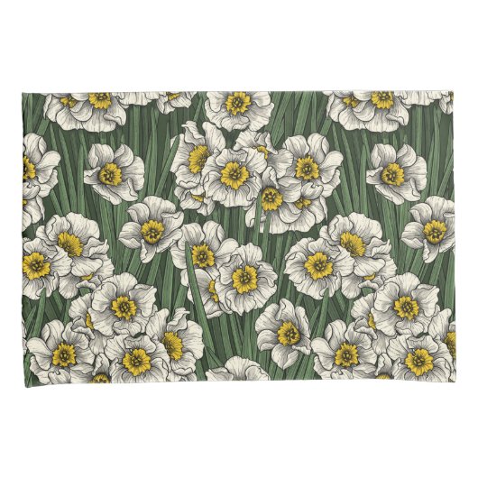 Daffodil tuin kussensloop (Voorkant-Rechts)