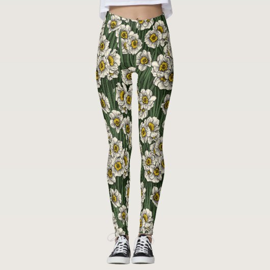 Daffodil tuin leggings (Voorkant)