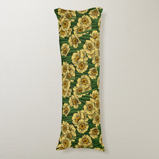 Daffodil tuin lichaamskussen (Voorkant Verticaal)