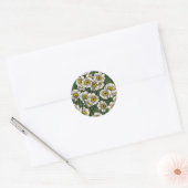 Daffodil tuin ronde sticker (Envelop)