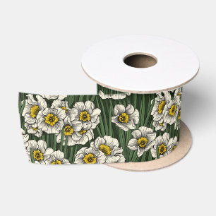 Daffodil tuin satijnen lint