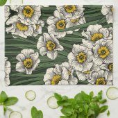 Daffodil tuin theedoek (Gevouwen)