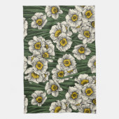 Daffodil tuin theedoek (Verticaal)