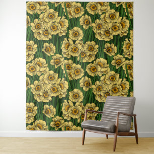 Daffodil tuin wandkleed
